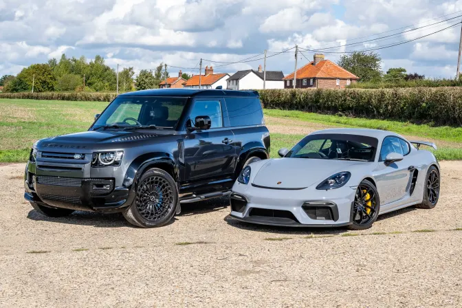 Win This Porsche 718 Cayman GT4 & Land Rover Defender 90 V8 + £2,000 Cash!