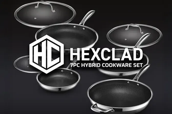 Win This 7pc Hexclad Hybrid Cookware Set!