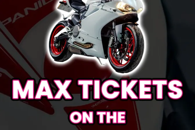 Ticket Bundle Comp: Max Tickets on the Ducati Panigale 959