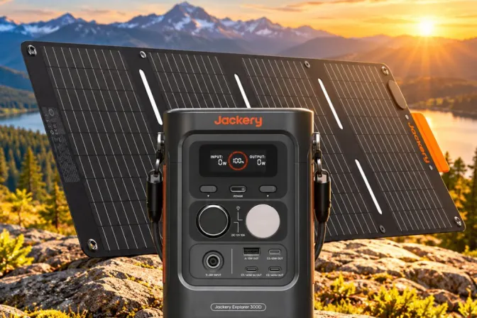 Jackery Explorer 300D Power Bank with 40W Mini Solar Panel