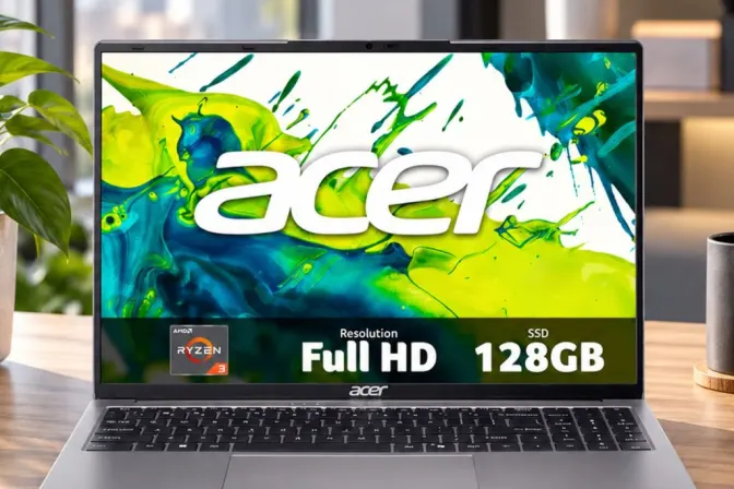 Acer Aspire Lite 15.6″ Laptop - AMD Ryzen 3 - Silver