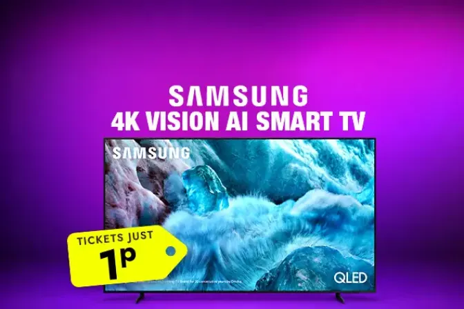 Win A Samsung 65" QLED 4K Vision Ai Smart TV