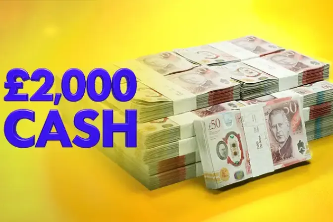 Win £2,000 Tax-Free Cash for Only 15p!!