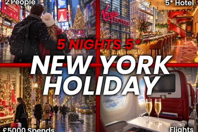 New York 5 Star, 5 Night, Luxury Break Plus £5,000 Spends