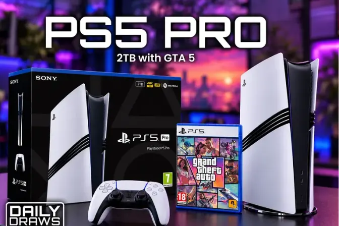 PlayStation®5 Pro Console - 2TB with Grand Theft Auto V & Disc Drive