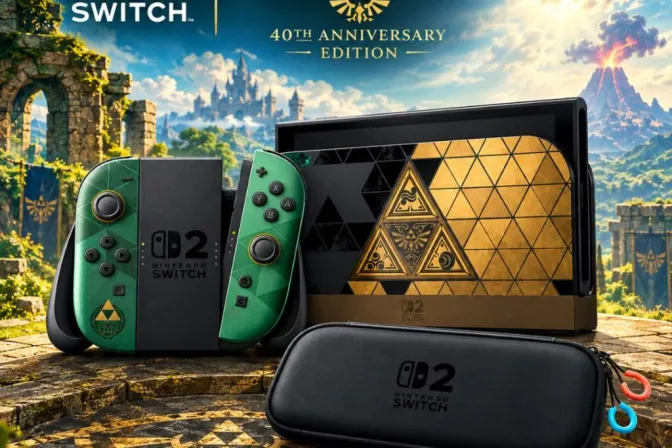 Nintendo Switch 2 the Legend of Zelda 40th Anniversary Edition Bundle