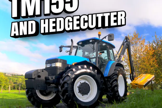 New Holland TM155 with Mcconnel PA6067 Hedge Cutter