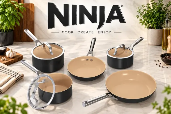 Ninja Ceramic 5 Piece Aluminium Pot/Pan Set