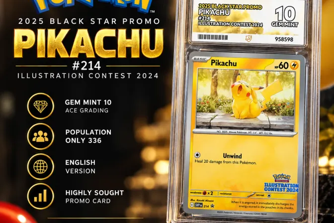 Ace 10 2025 Black Star Promo Pikachu #214 Illustration Contest