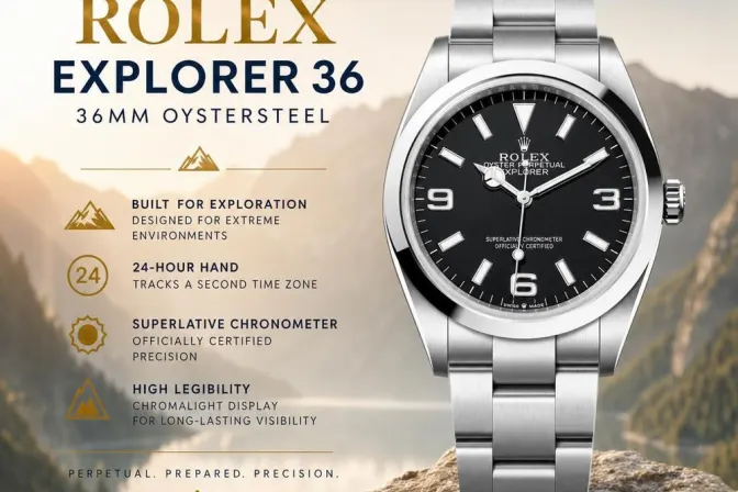 2026 Rolex Explorer 36 - Black Dial / Oyster