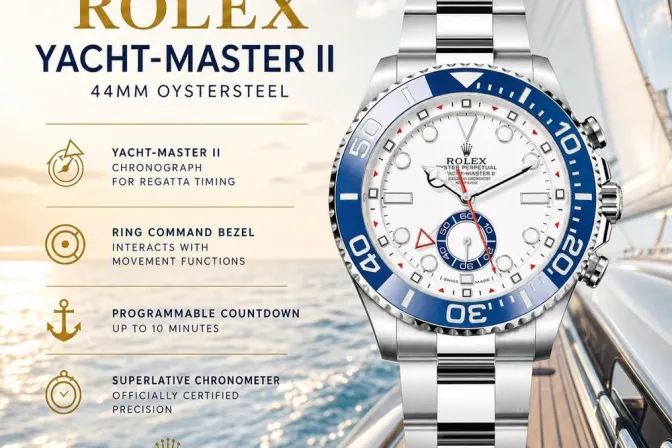 2026 Rolex Yacht-Master Ii 44 - White Dial / Blue Bezel / Oyster
