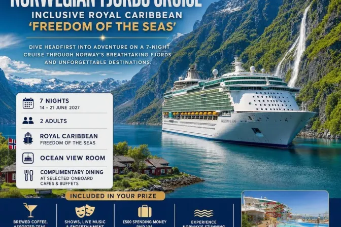 Inclusive Royal Caribbean ‘Liberty of the Seas’ - 7 Night Norwegian Fjords + £500