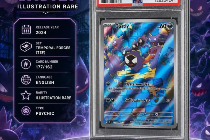 Psa 10 2024 Pokemon Tef En-Temporal Forces #177 Gastly Ir