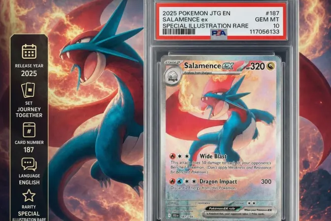 2025 Pokemon Jtg En-Journey Together #187 Salamence Ex Sir