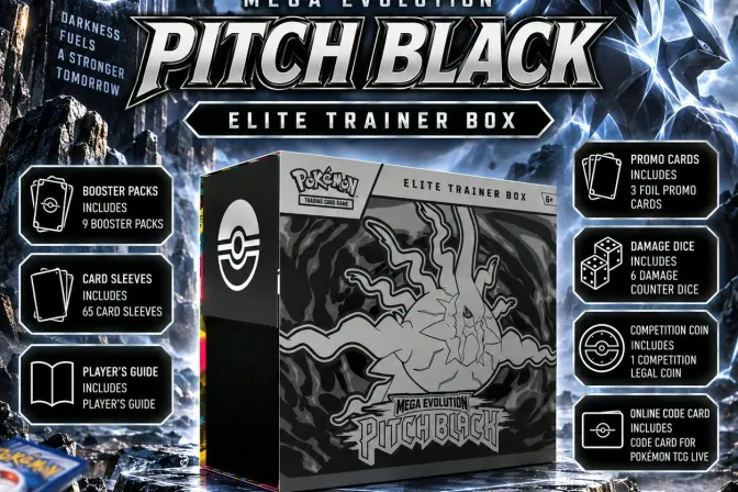 New Pokémon Mega Evolution Pitch Black Elite Trainer Box