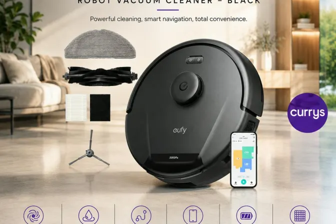 Eufy Robovac L60 Hybrid Robot Vacuum Cleaner - Black