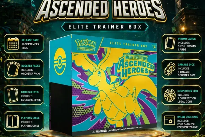 New Pokémon Tcg: Mega Evolution—Ascended Heroes Elite Trainer Box