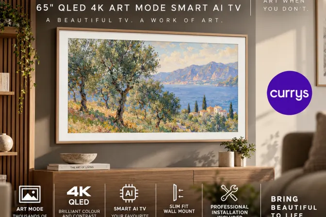 Samsung the Frame (2026) 65" QLED 4K Art Mode Smart Ai TV + Installation