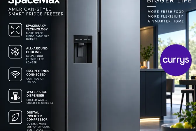 Samsung Spacemax American-Style Smart Fridge Freezer + Installation & Recycling