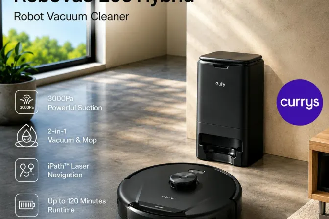 Eufy Robovac L60 Hybrid Robot Vacuum Cleaner - Black
