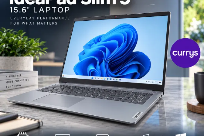 Lenovo Ideapad Slim 3 15.6" Laptop 128 Gb SSD, Arctic Grey