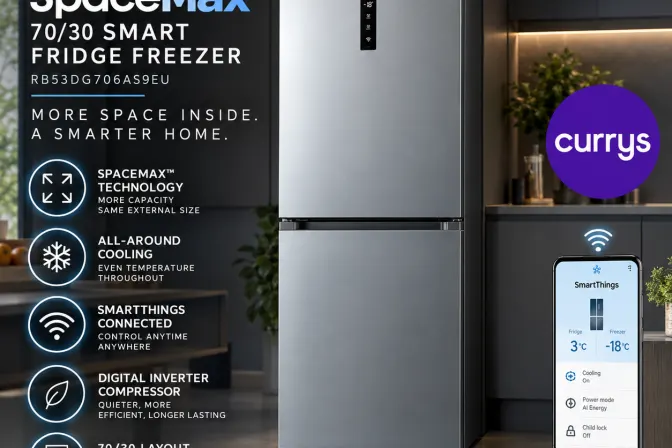 Samsung Spacemax 70/30 Smart Fridge Freezer - Silver + Installation & Recycling