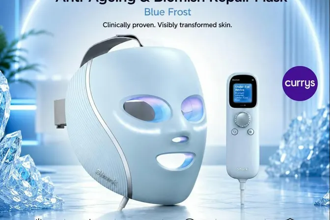 Shark Cryoglow LED Face Mask Under-Eye Cooling Technology