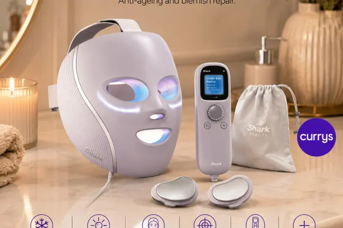 Shark Cryoglow Under-Eye Cooling LED Anti-Ageing Repair Mask - Lilac Chill