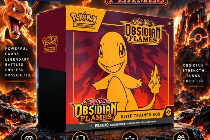 New Sealed Pokemon Tcg: Obsidian Flames Elite Trainer Box