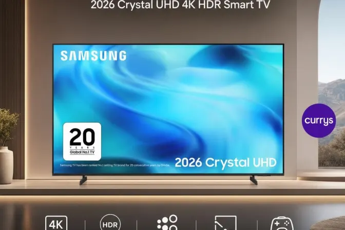 Samsung U8000H 65" Crystal UHD 4K HDR Smart TV 2026