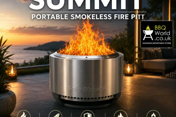 New Solo Stove Summit 24 Stainless Steel Fire Pit + Cover