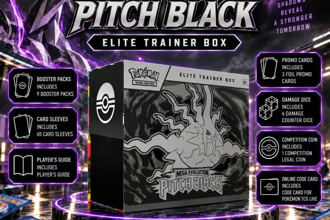 New Pokémon Mega Evolution Pitch Black Elite Trainer Box