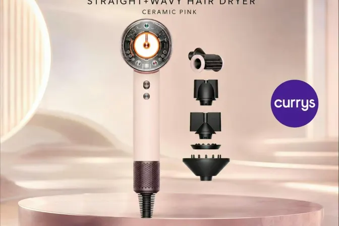 Dyson Supersonic Nural Straight+Wavy Hair Dryer - Ceramic Pink