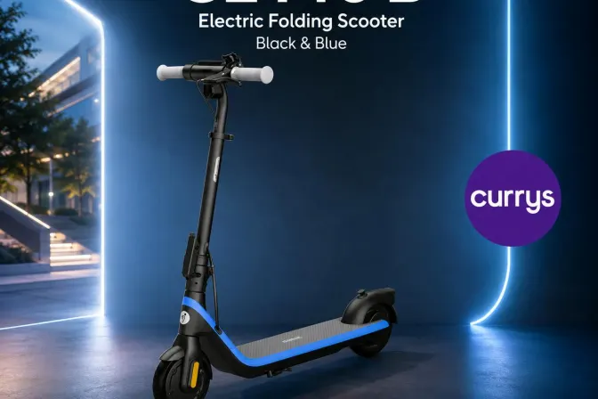 Segway-Ninebot C2 Pro B Electric Folding Scooter - Black & Blue