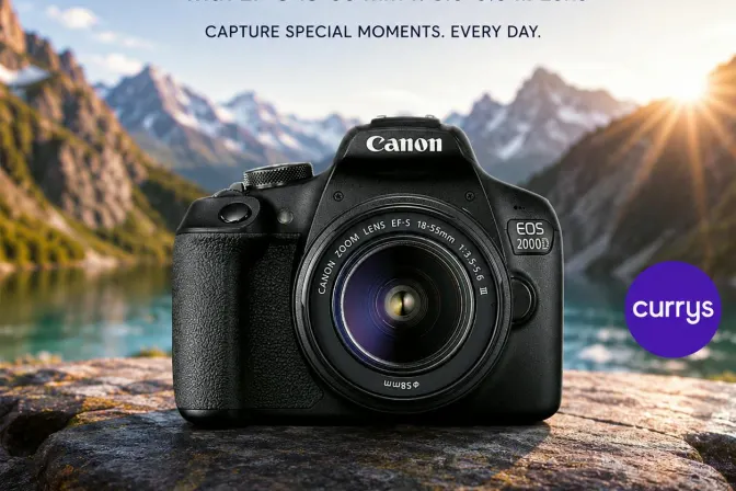 Canon Eos 2000D Dslr Camera & 18-55 Mm Lens
