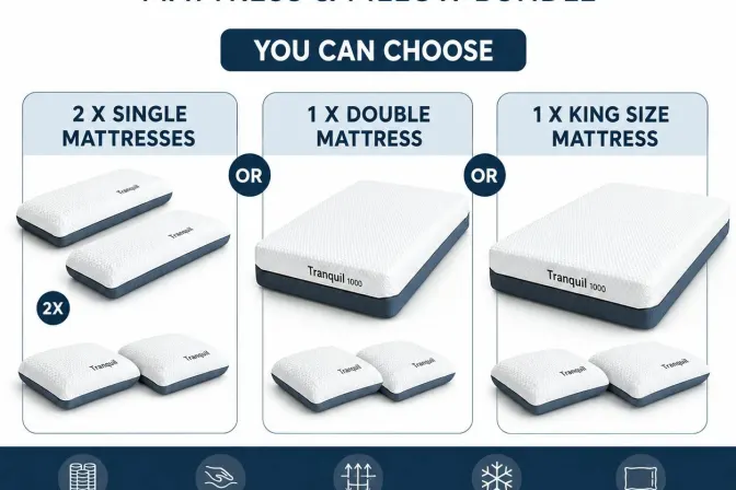 Tranquil 1000 Mattress & Pillow Bundle - Winners Choice of Size