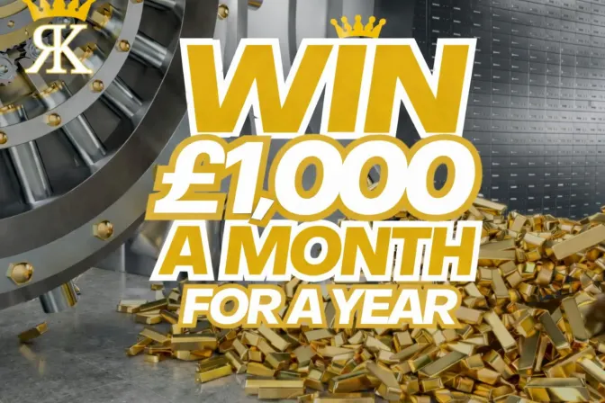 Win £1,000 A Month for A Year for 50p