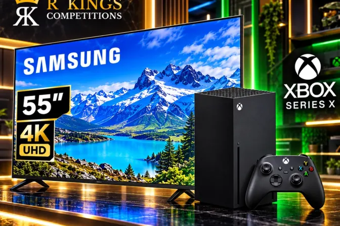 Samsung 55 Inch TV and Xbox Series X