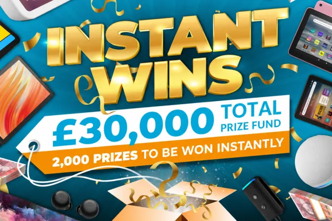 Amazon Own Brand Instant Wins - 2,000 Prizes - £30,000 Prize Fund