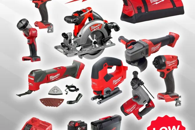 Milwaukee Milkit8B Power Tool Kit 3 X 18V X 5Ah Redlithium Batteries 8Pce