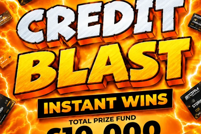 Site Credit Blast Instant Win - 1,000 Prizes - £10,000 Prize Fund