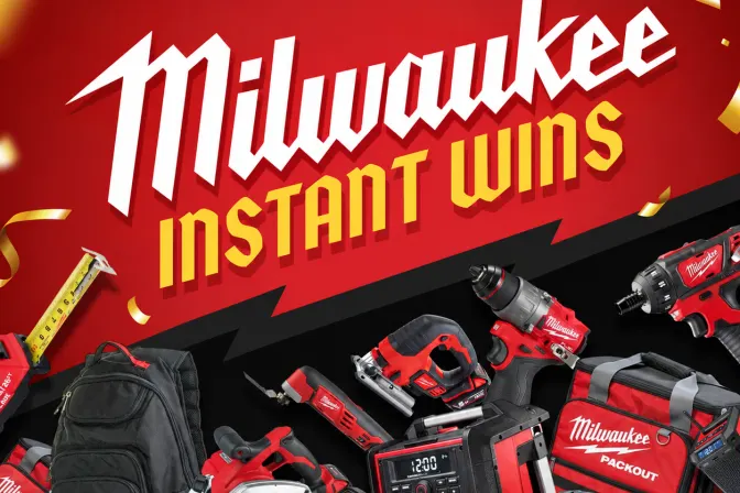 Milwaukee Budget Instant Wins - 2,000 Prizes - £40,000 Prize Fund