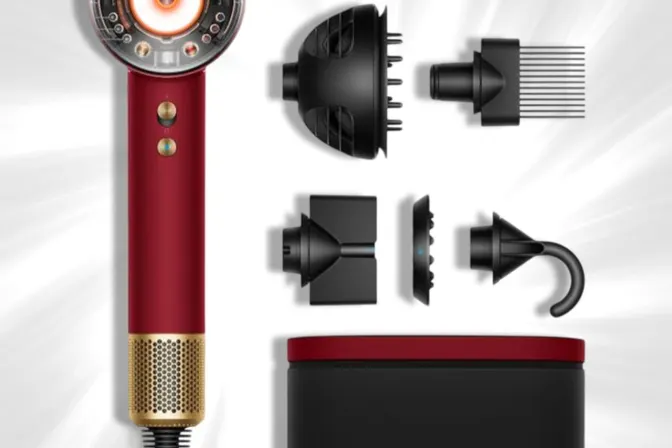 Dyson Supersonic Nural Hair Dryer -Straight and Wavy - Red Velvet