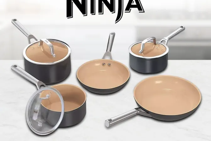 Ninja Ceramic 5 Piece Aluminium Pot/Pan Set
