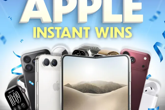 New Apple Instant Wins - 7,500 Prizes - £175,000 Prize Fund