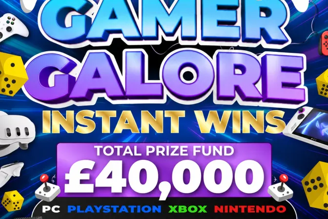 Gamer Galore Instant Wins - 2,000 Prizes - £40,000 Prize Fund
