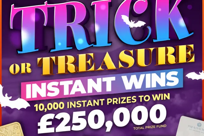 Trick or Treasure Instant Wins - 10,000 Prizes - £250,000 Prize Fund