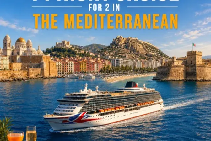 Luxury 14-Night All Inclusive Mediterranean Cruise for 2
