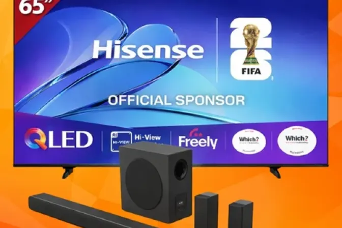Hisense 65" QLED Smart Ai TV & Sound Bar Bundle