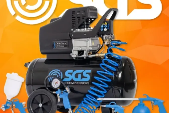 Sgs 50L Direct Drive Air Compressor & 5 Piece Tool Kit